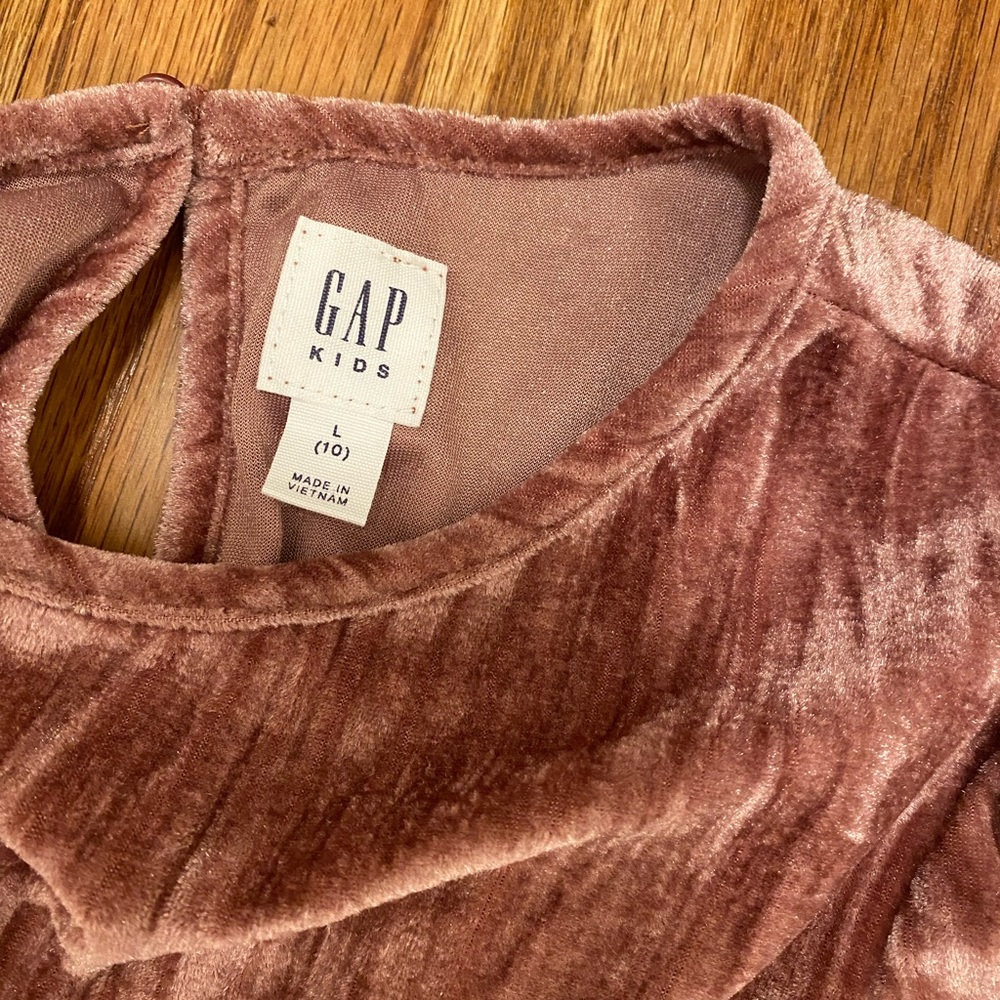 Gap - Girls size 10 - crushed velvet rose/pink dress